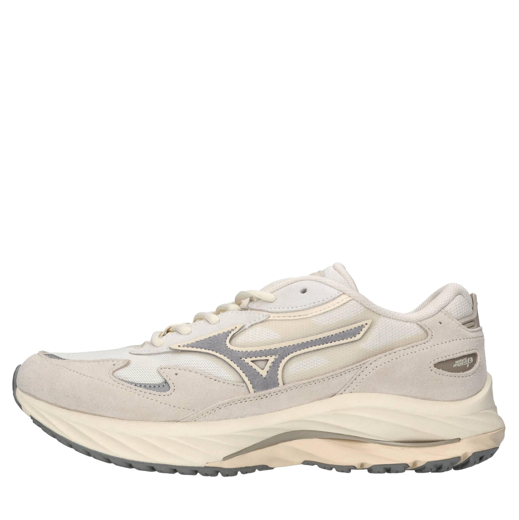 Sneakers in pelle e tessuto 