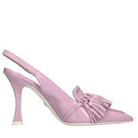 Décolleté slingback in pelle 