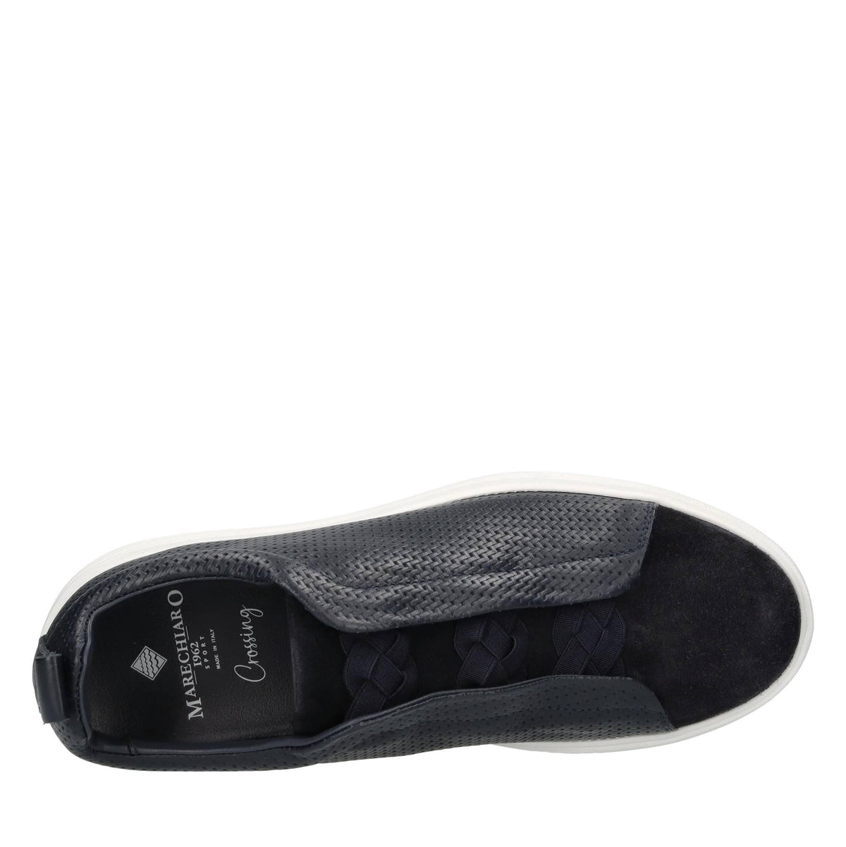 Slip-on in pelle e camoscio 