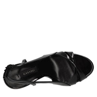 Sandali Julia Double Belts in vernice metallizata 
