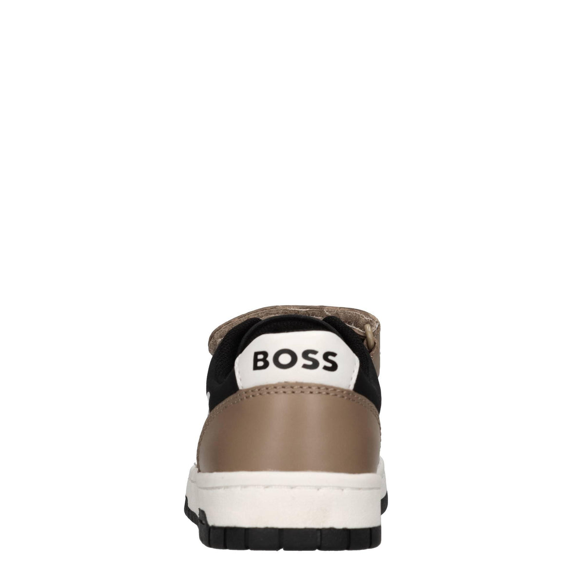 Sneakers in pelle e tessuto 