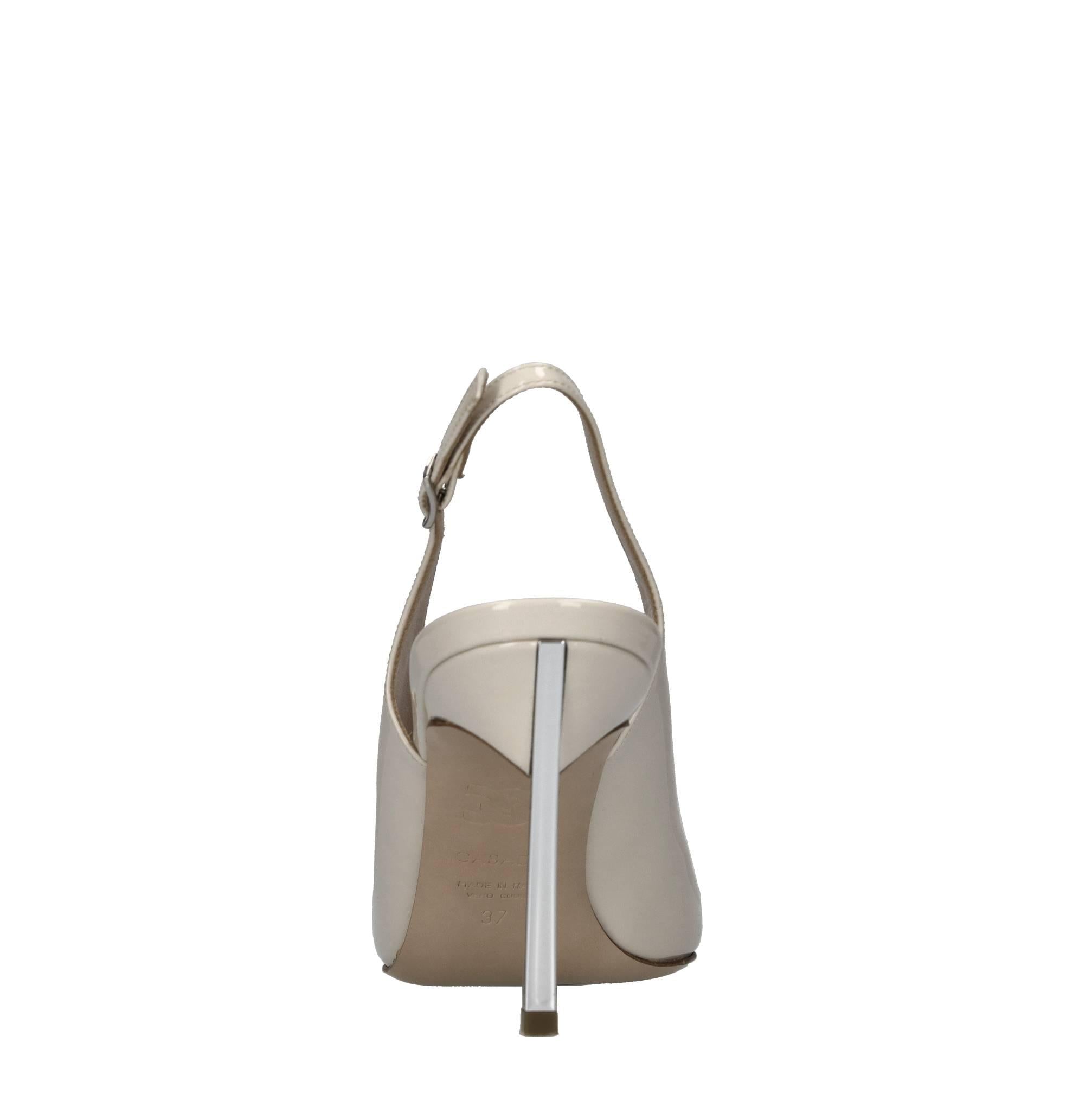 Décolleté slingback blade in pelle 