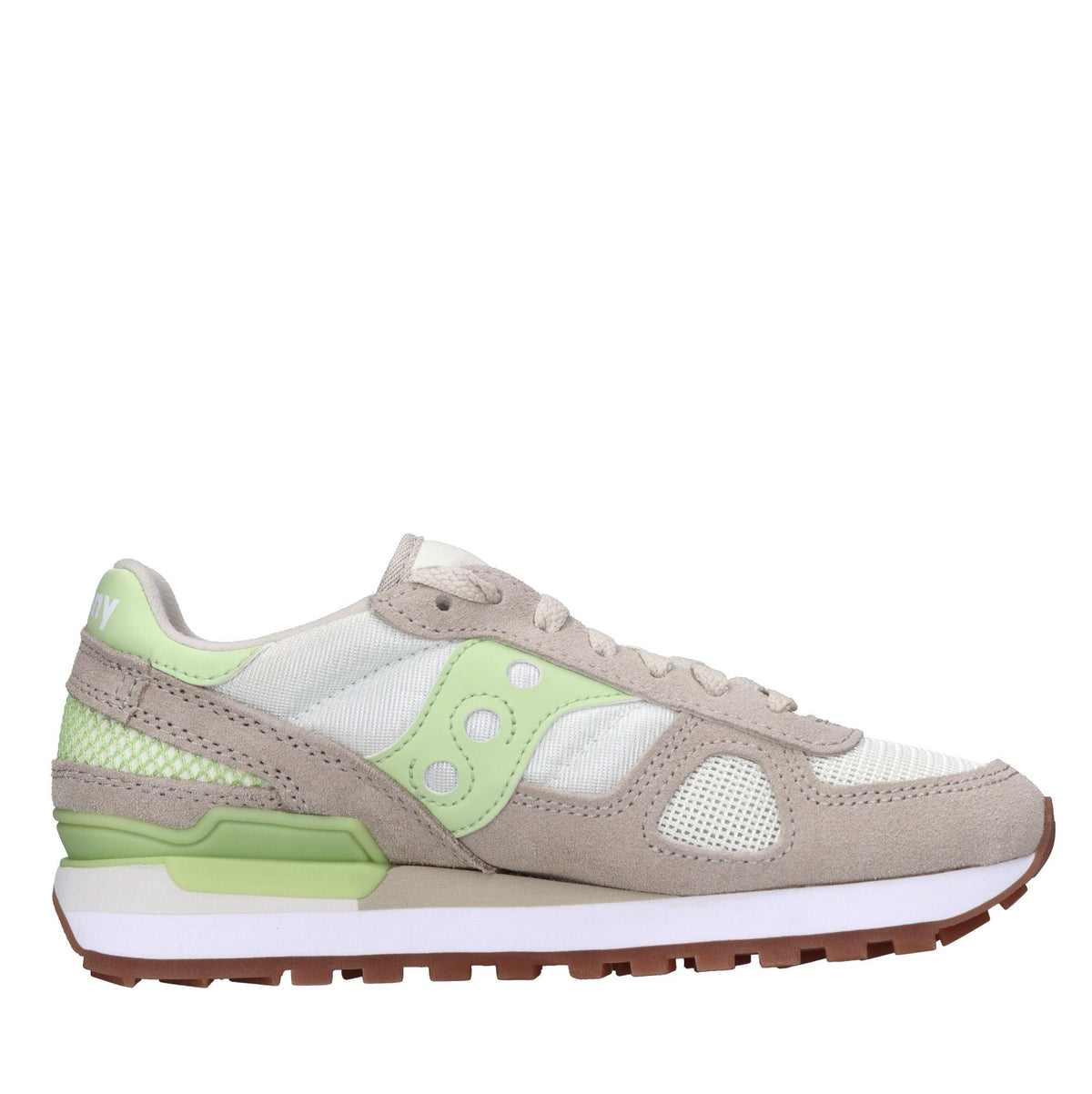 Sneakers in camoscio e tessuto 
