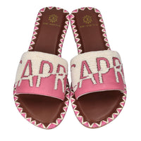 Mules in pelle e perline 