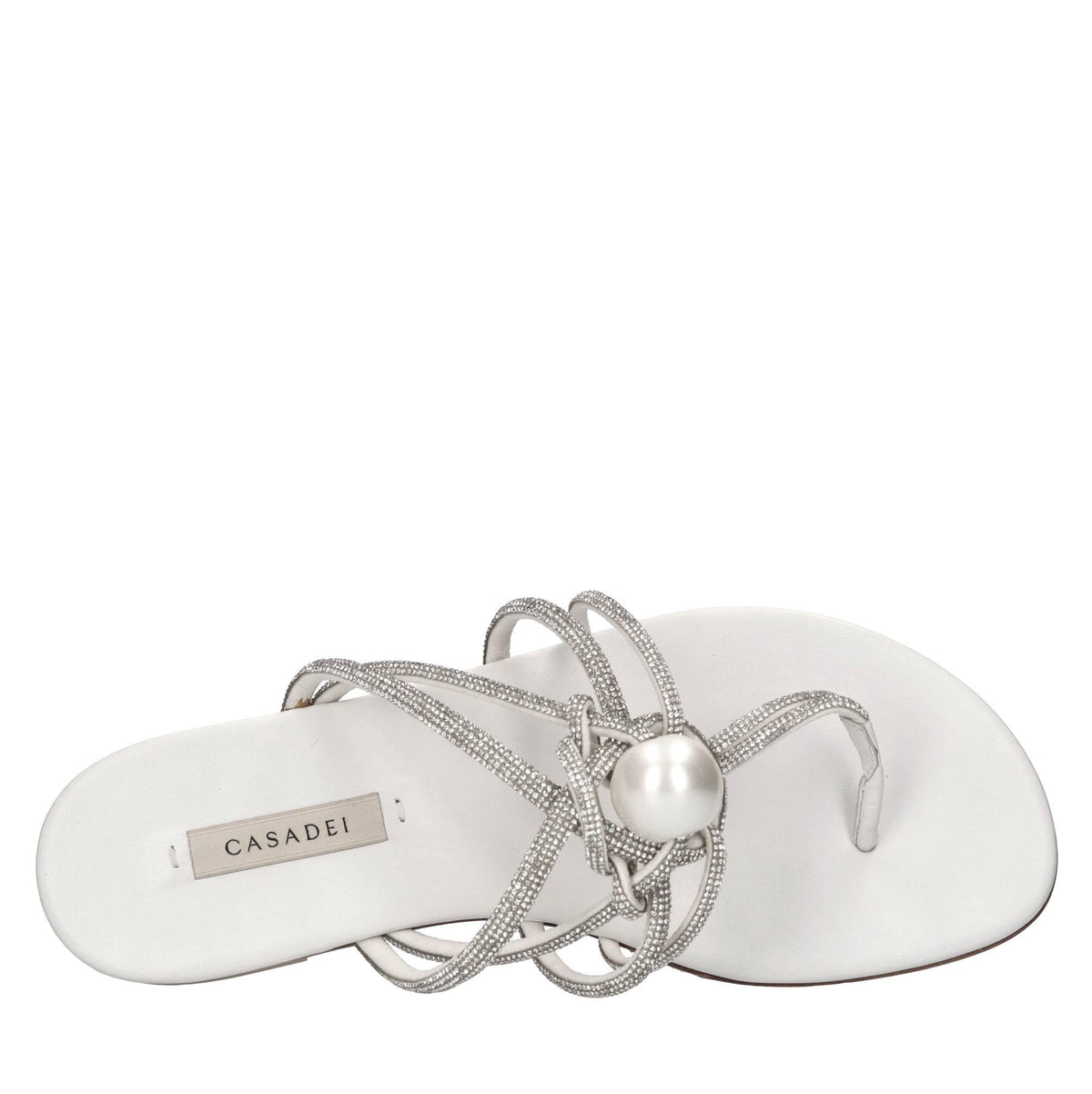Sandali flat Labuan in pelle e strass 