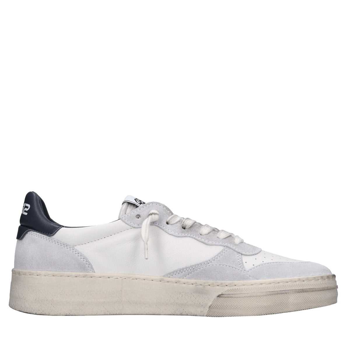 Sneakers in pelle e tessuto 