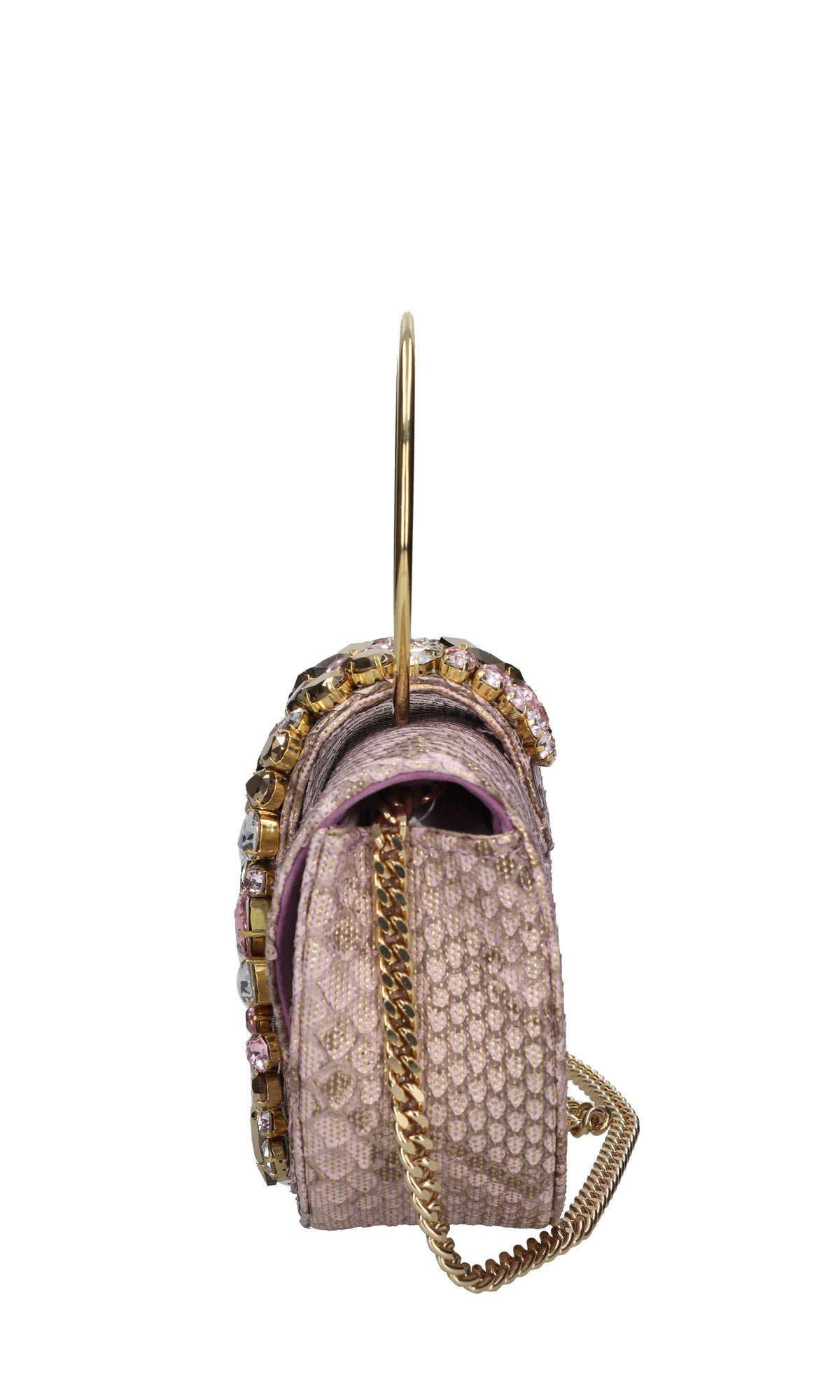 Borsa mini brigitte python in tessuto 