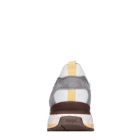 Sneakers in pelle e tessuto 