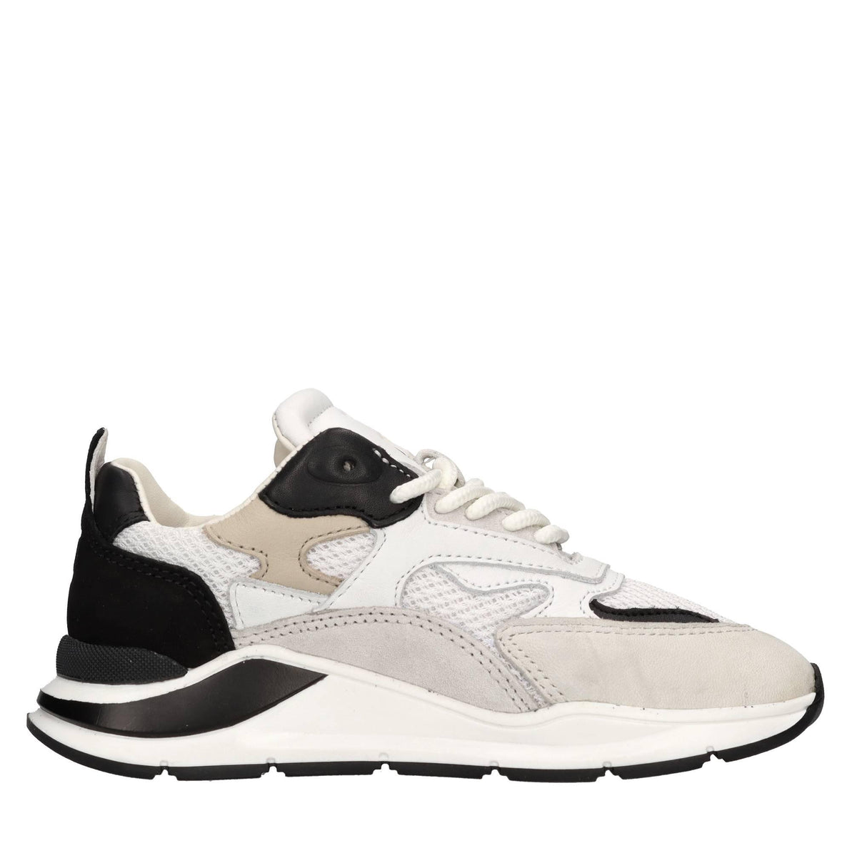 Sneakers in camoscio e tessuto 