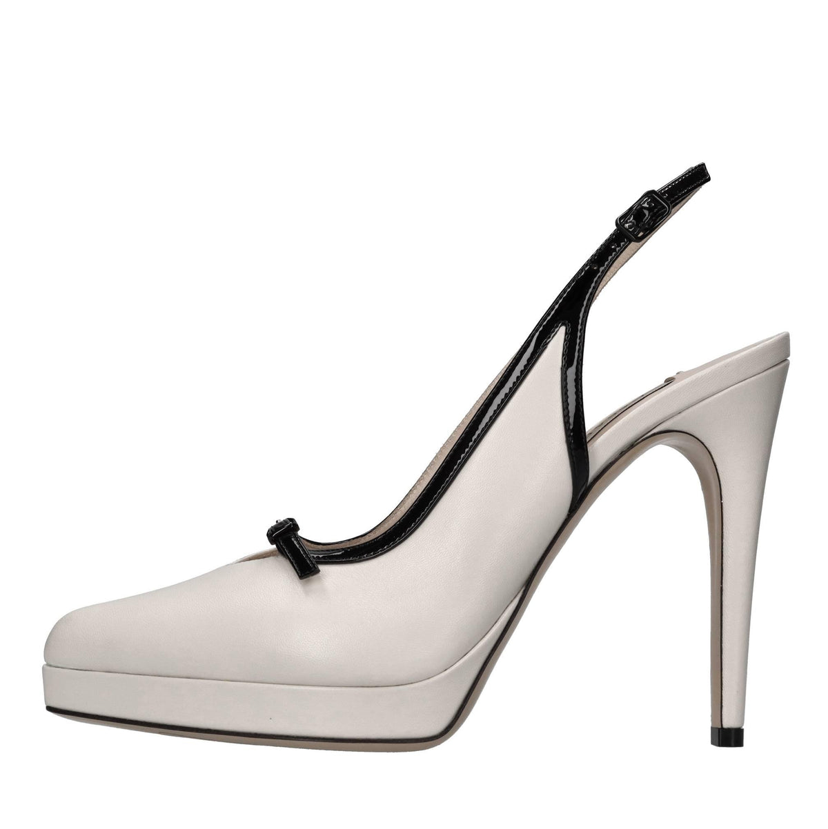 Décolleté slingback in pelle 