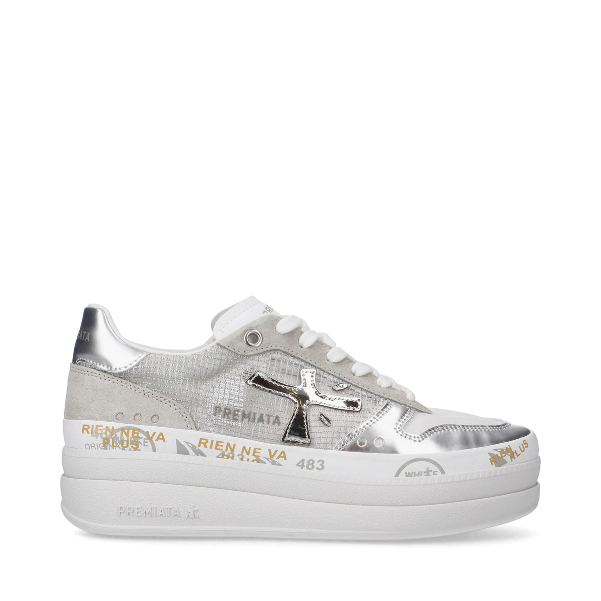 Sneakers multimateriale 