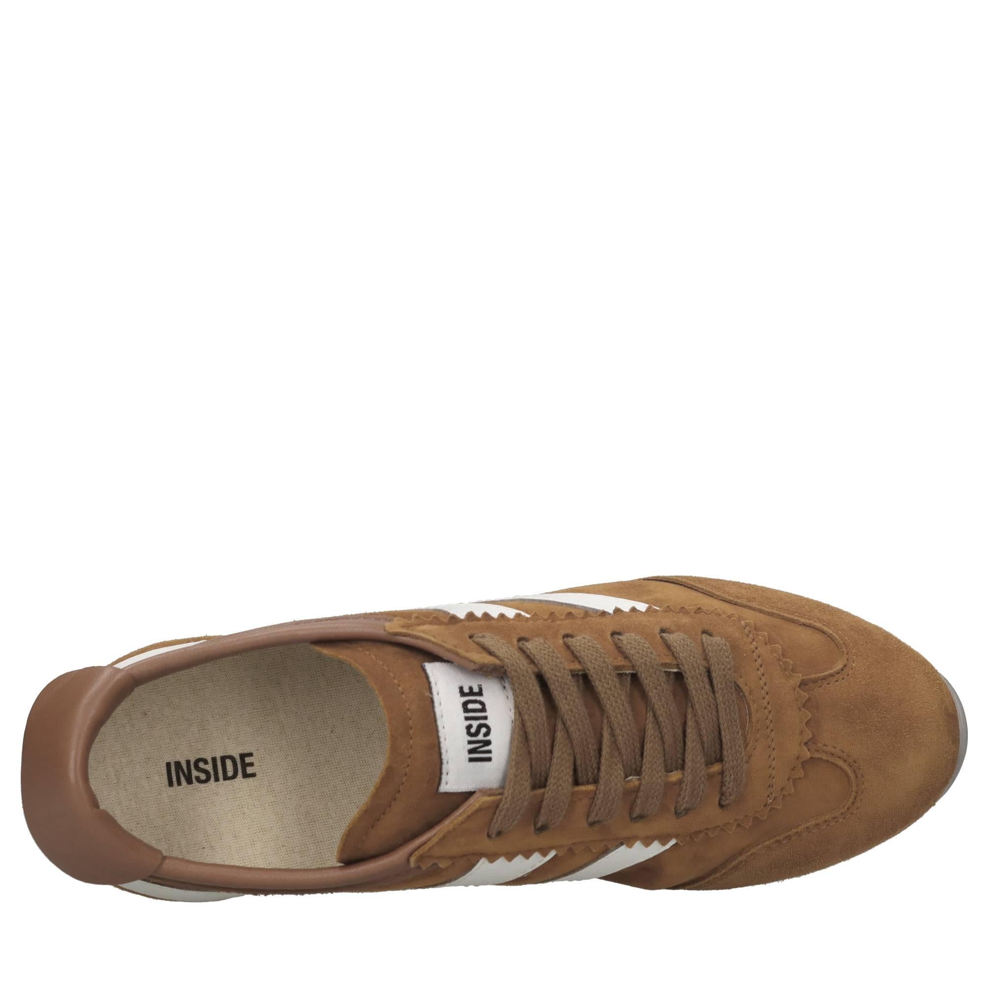 Sneakers in camoscio e pelle 