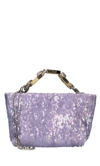 Borsa mini modello JESSYE in tessuto e paillettes 