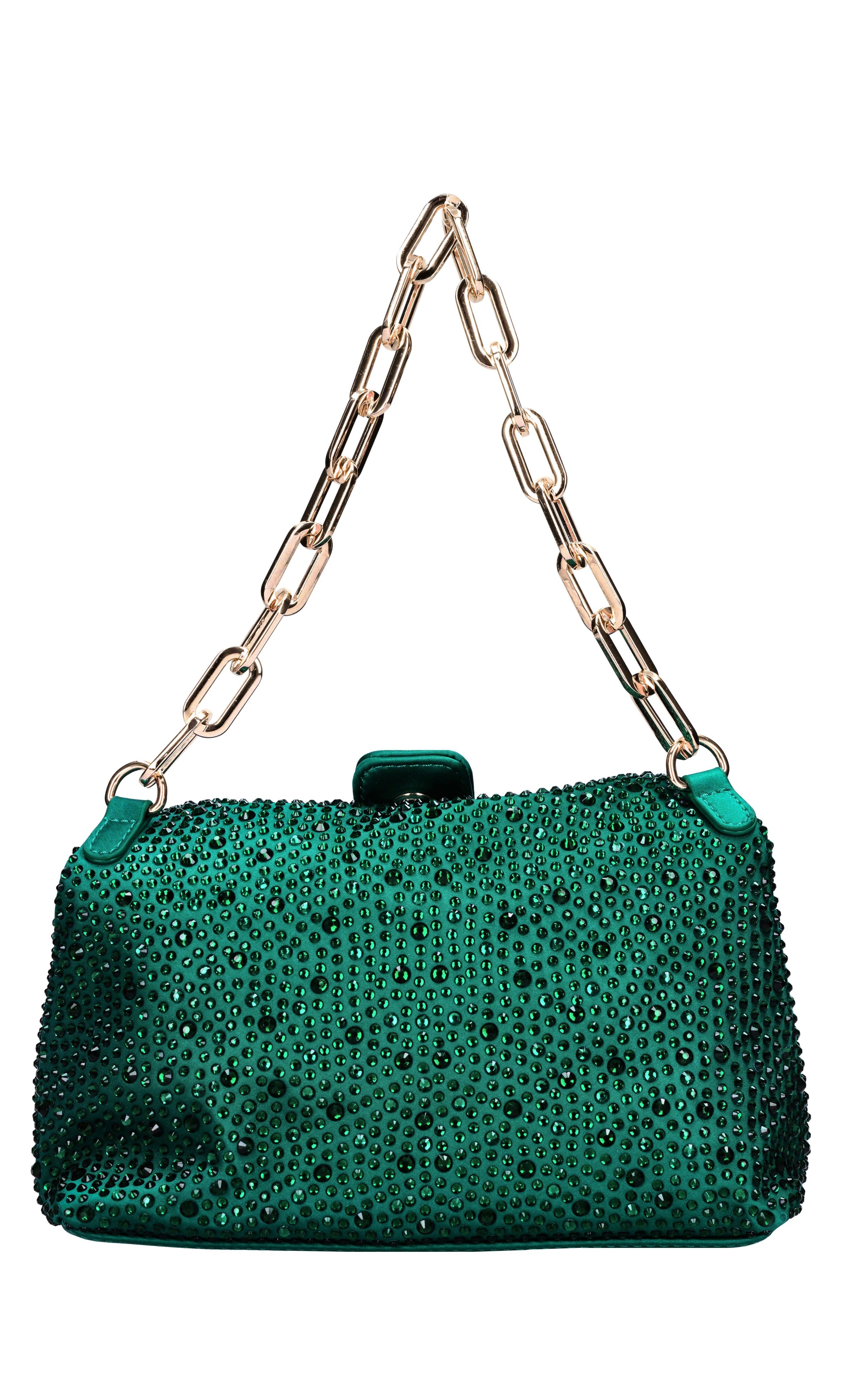 Borsa Night Edition in raso e strass 