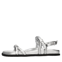 Sandali flat in pelle 