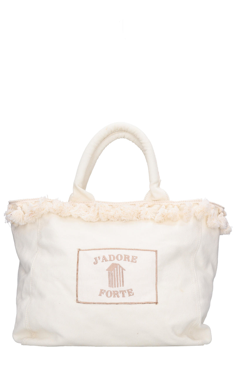 Shopping bag in canvas con nappine. 