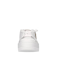 Sneakers in pelle e glitter 