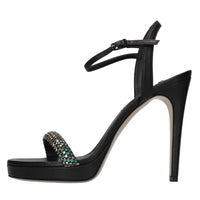 Sandali in pelle e strass 