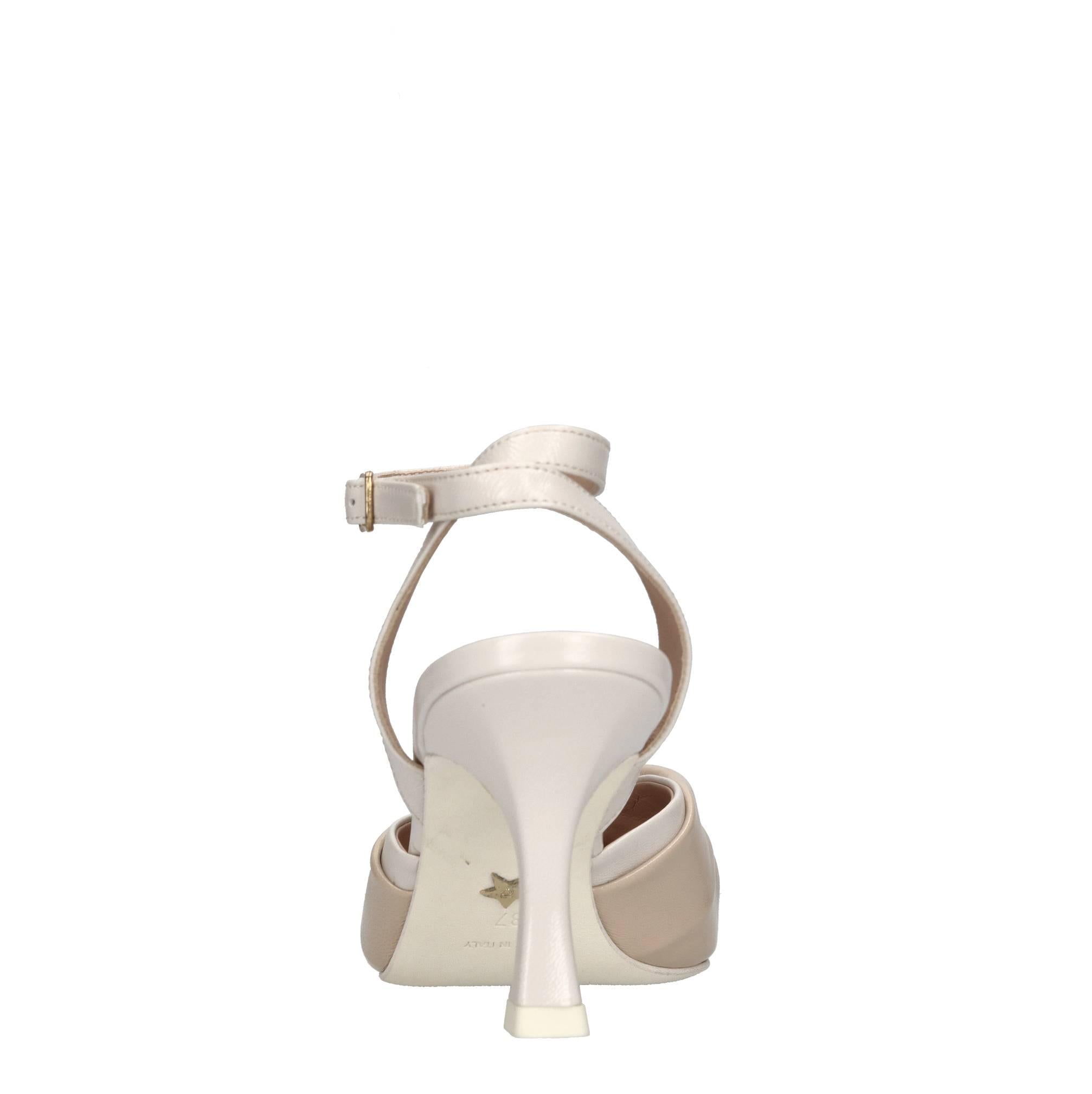 Décolleté slingback in pelle 