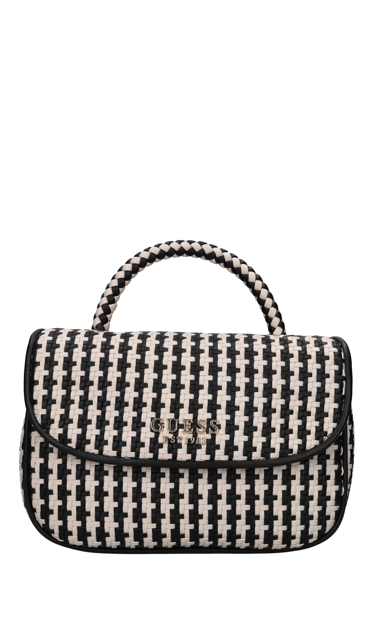 Borsa in ecopelle intrecciata 