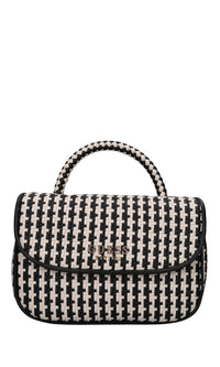 Borsa in ecopelle intrecciata 