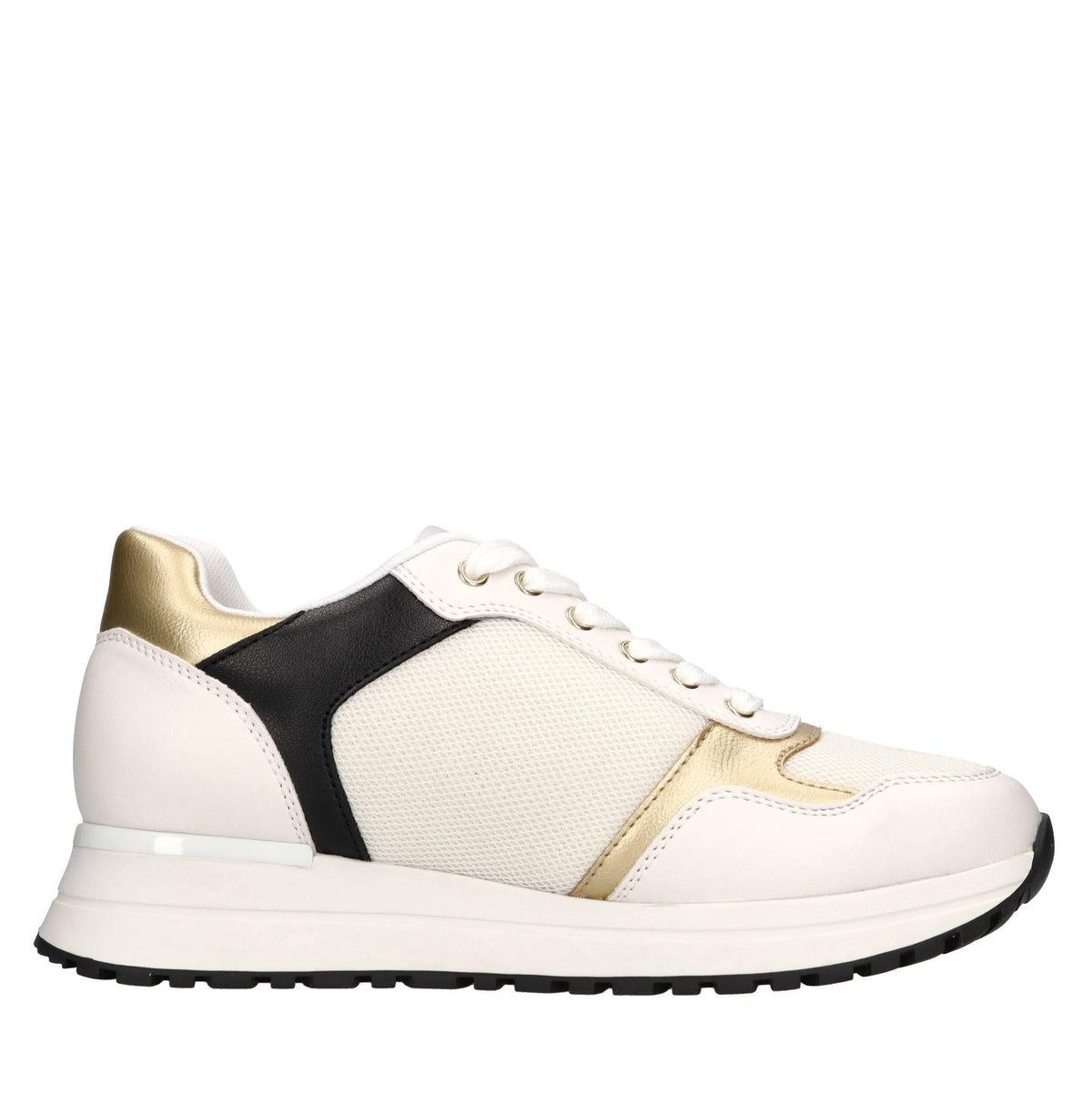 Sneakers in ecopelle e tessuto 