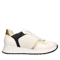 Sneakers in ecopelle e tessuto 