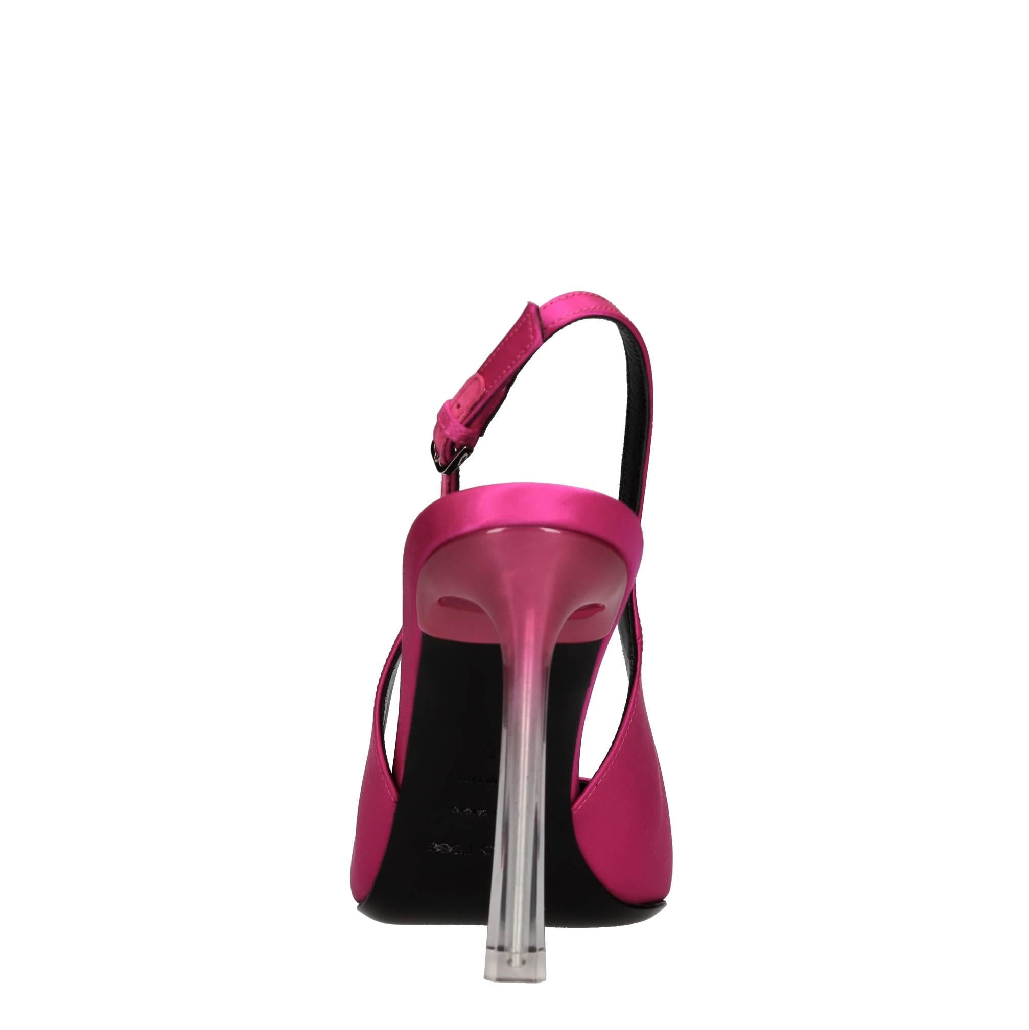 Décolleté slingback in raso 