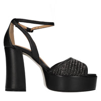 Sandali in pelle e rafia 