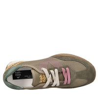 Sneakers in camoscio ecopelle e tessuto 