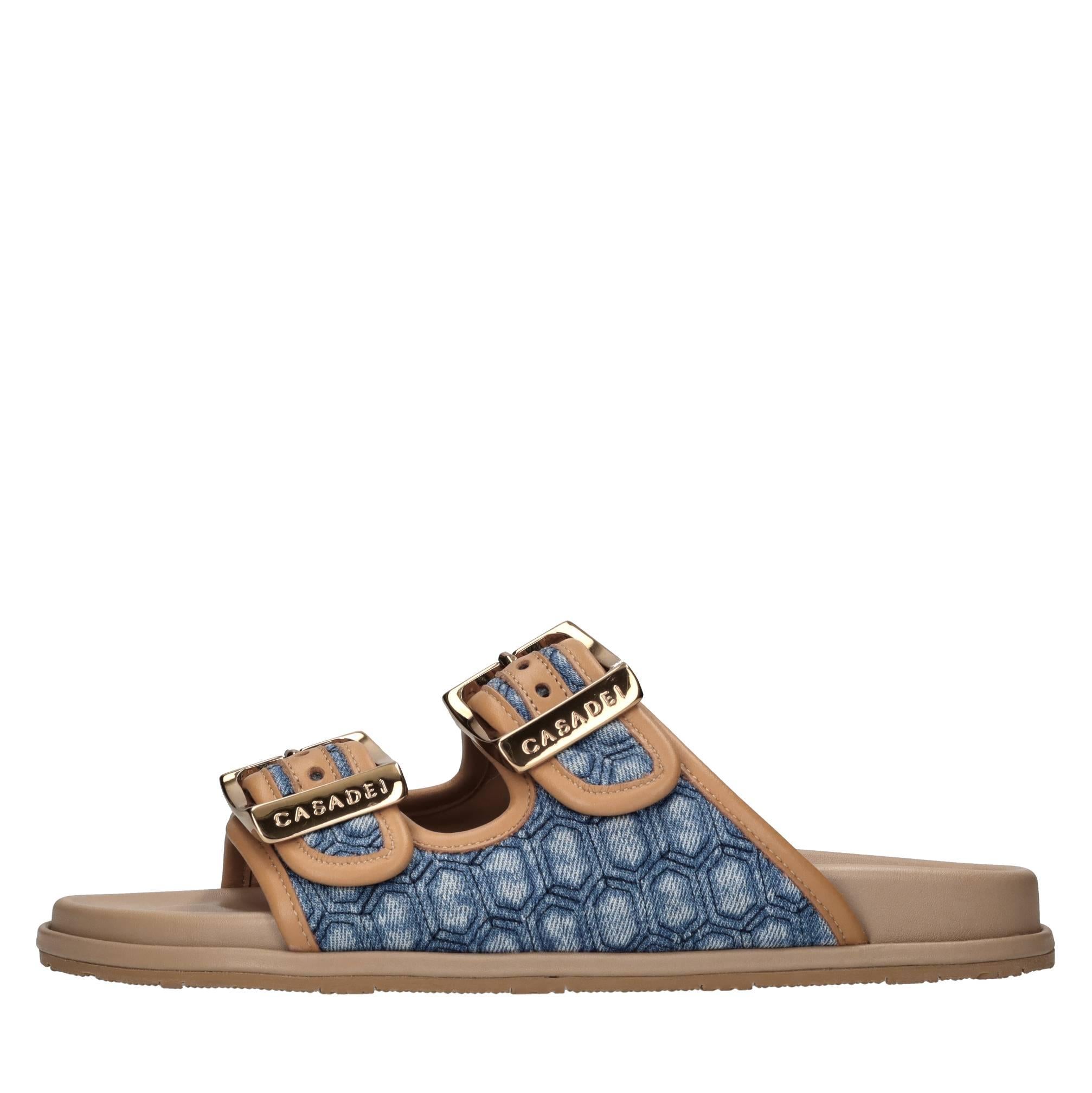 Flat Birky in tessuto denim 