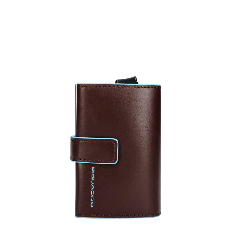 Portafoglio e porta carte di credito in pelle 