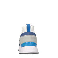 Sneakers in pelle e tessuto 