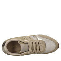 Sneakers in ecopelle e tessuto 