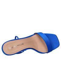 Sandali in pelle e raso 