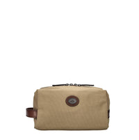 Beauty case in tessuto e pelle 
