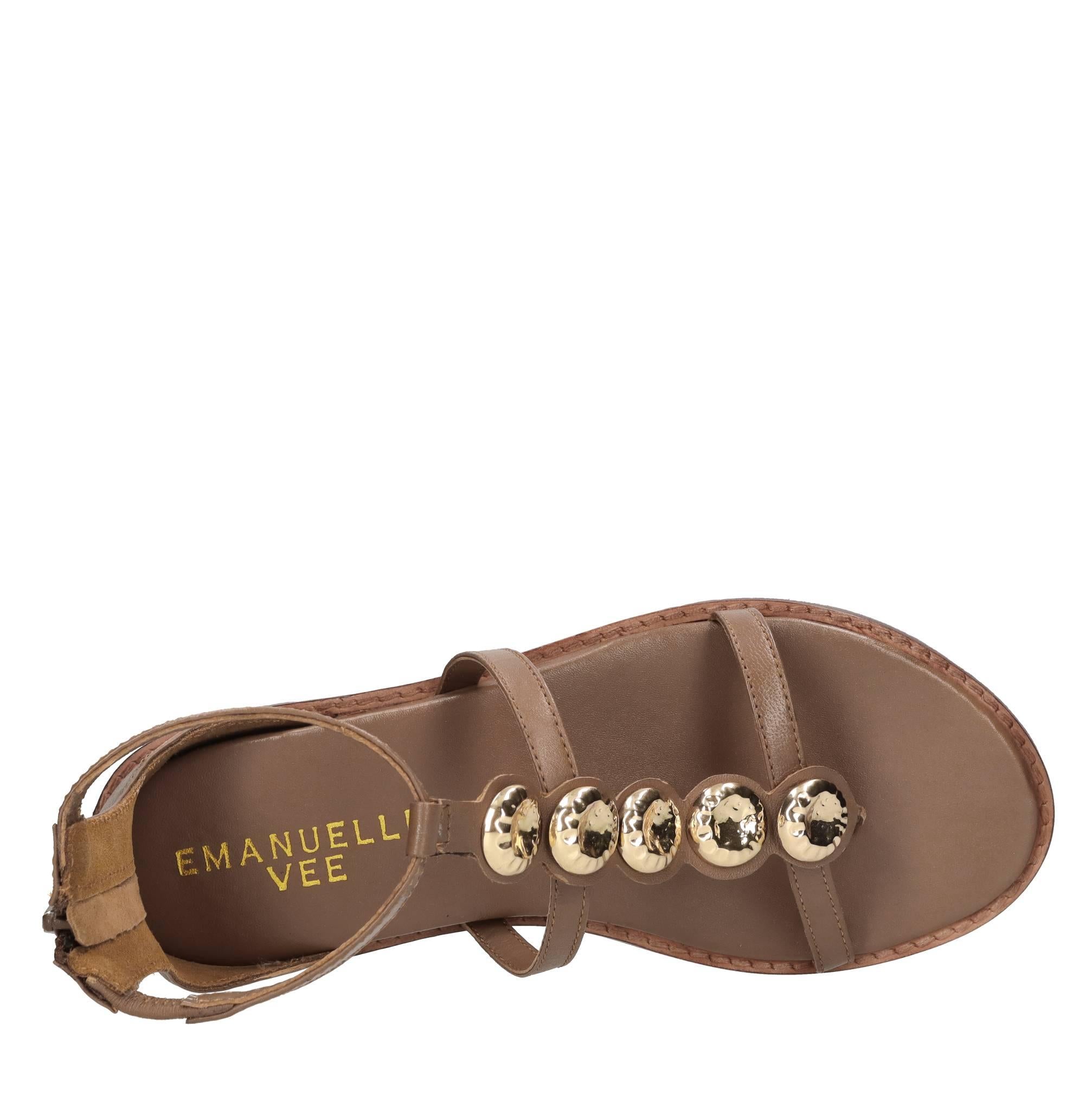 Sandali flat in pelle 