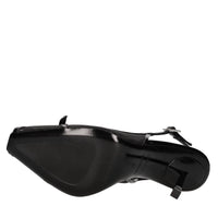 Sandali slingback modello VITTORIA in pelle e tessuto 
