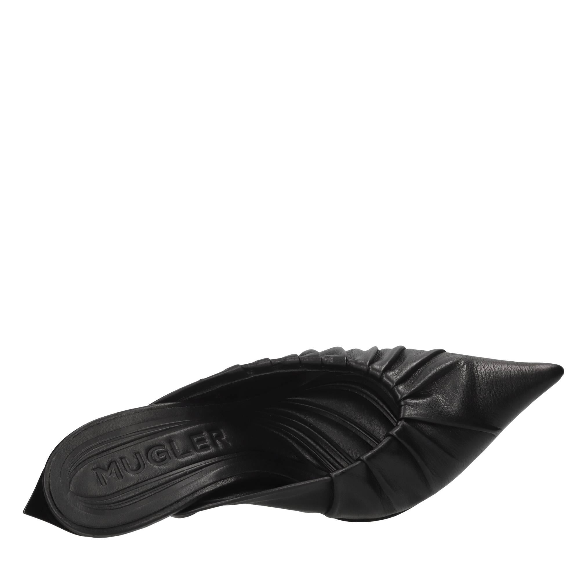 Sabot Draped in pelle 