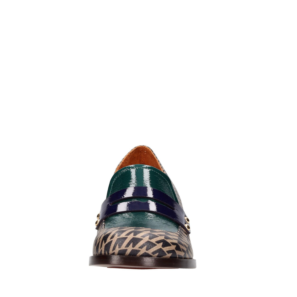 Décolleté modello TADEO in pelle con motivo geometrico 