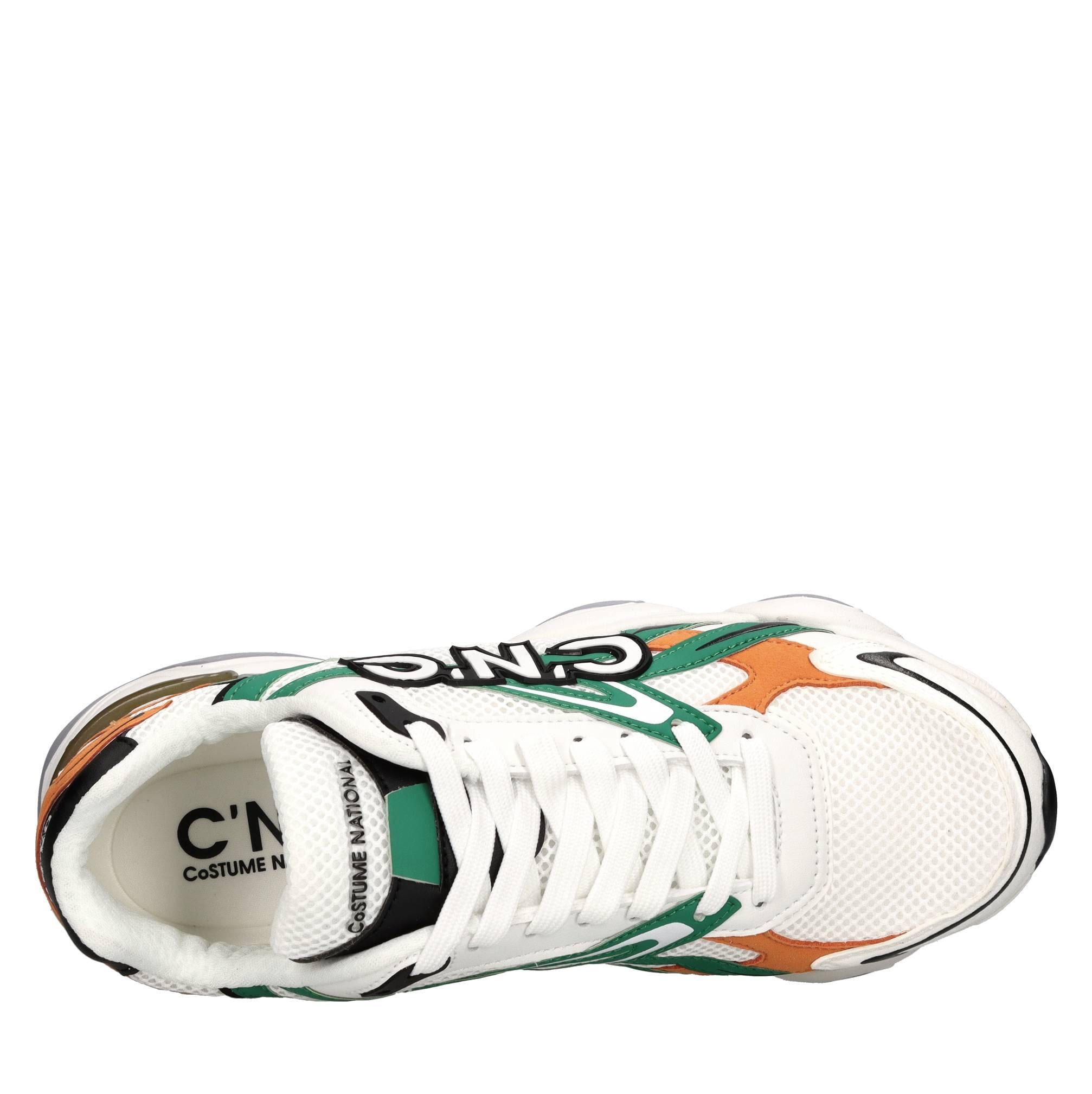 Sneakers in camoscio e tessuto 