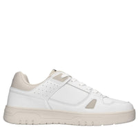 Sneakers in pelle e tessuto 
