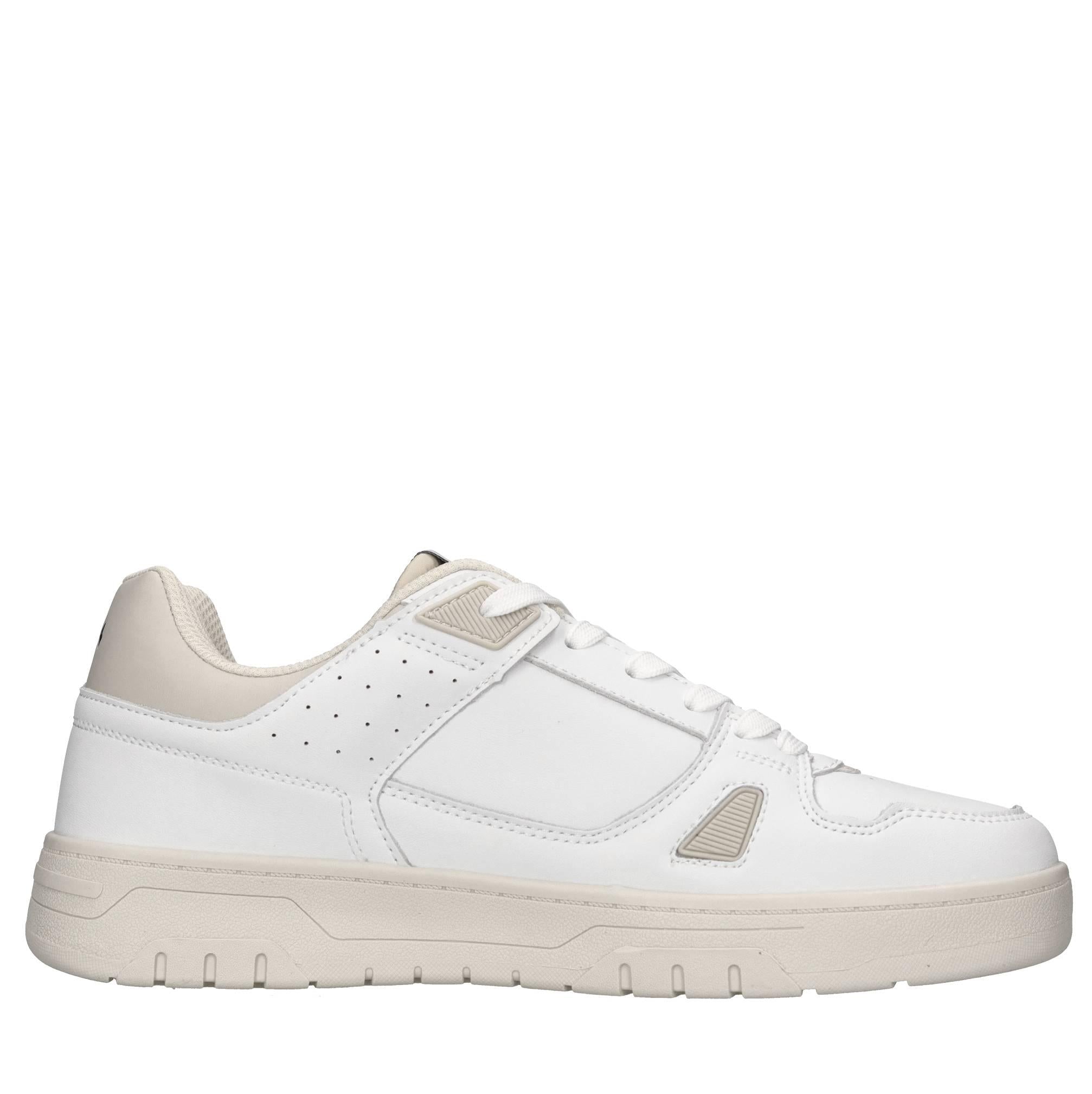 Sneakers in pelle e tessuto 