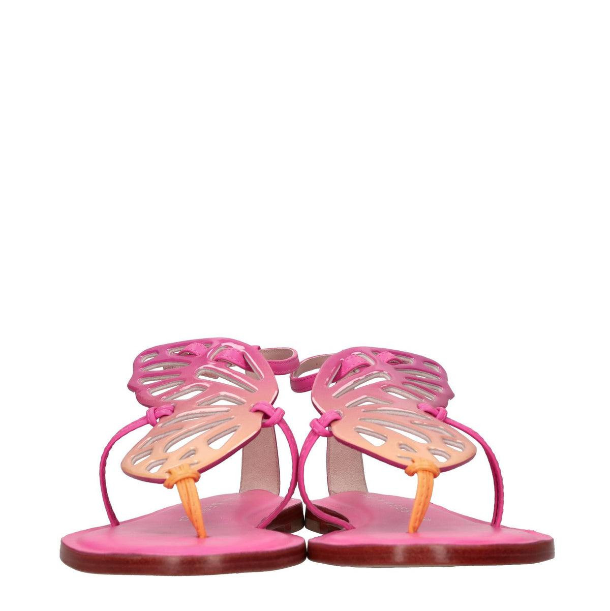 Sandali flat modello BUTTERFLY FLAT in pelle 