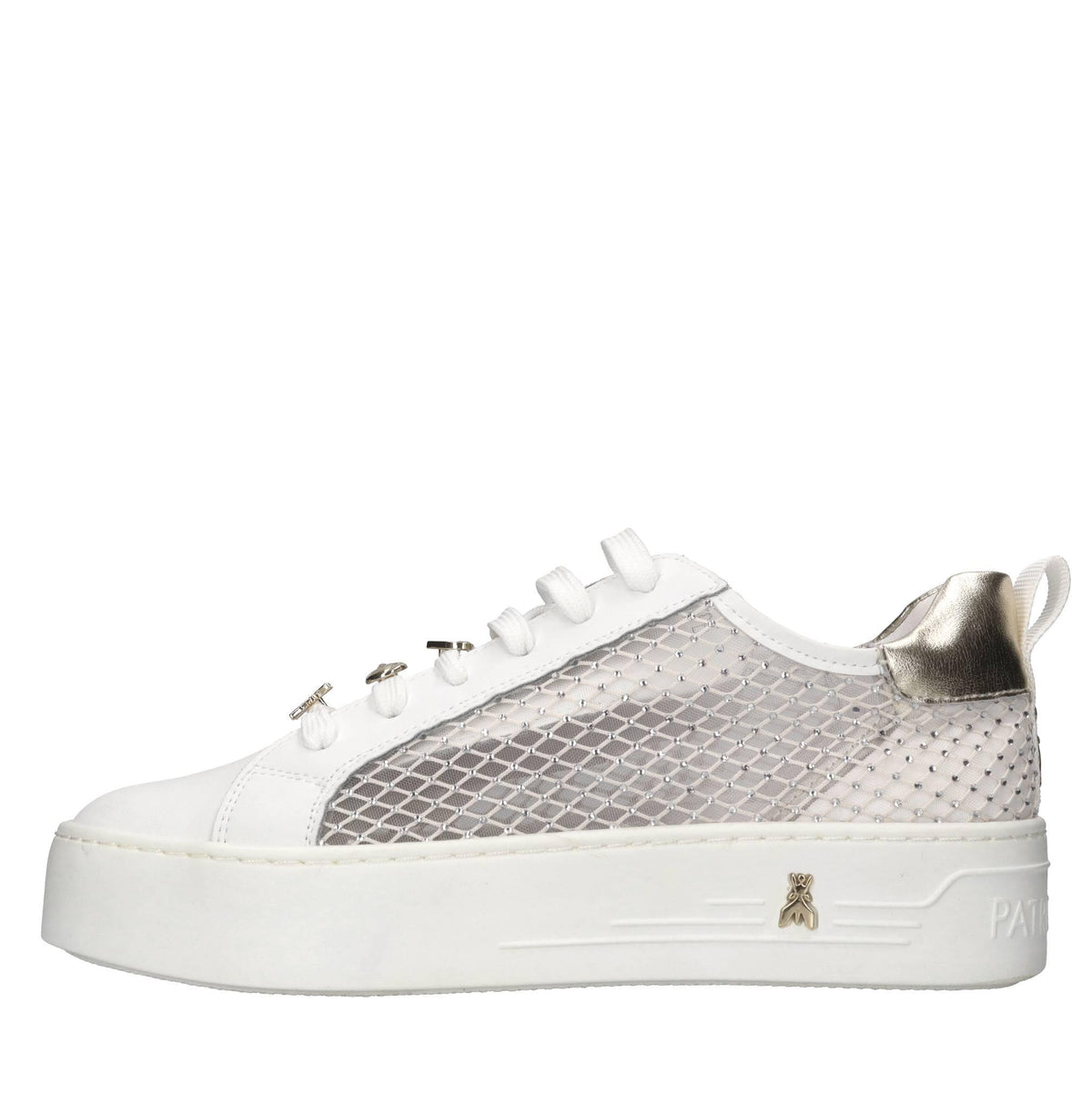 Sneakers in pelle e tessuto 