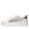 PATRIZIA PEPE Leather and fabric sneakers