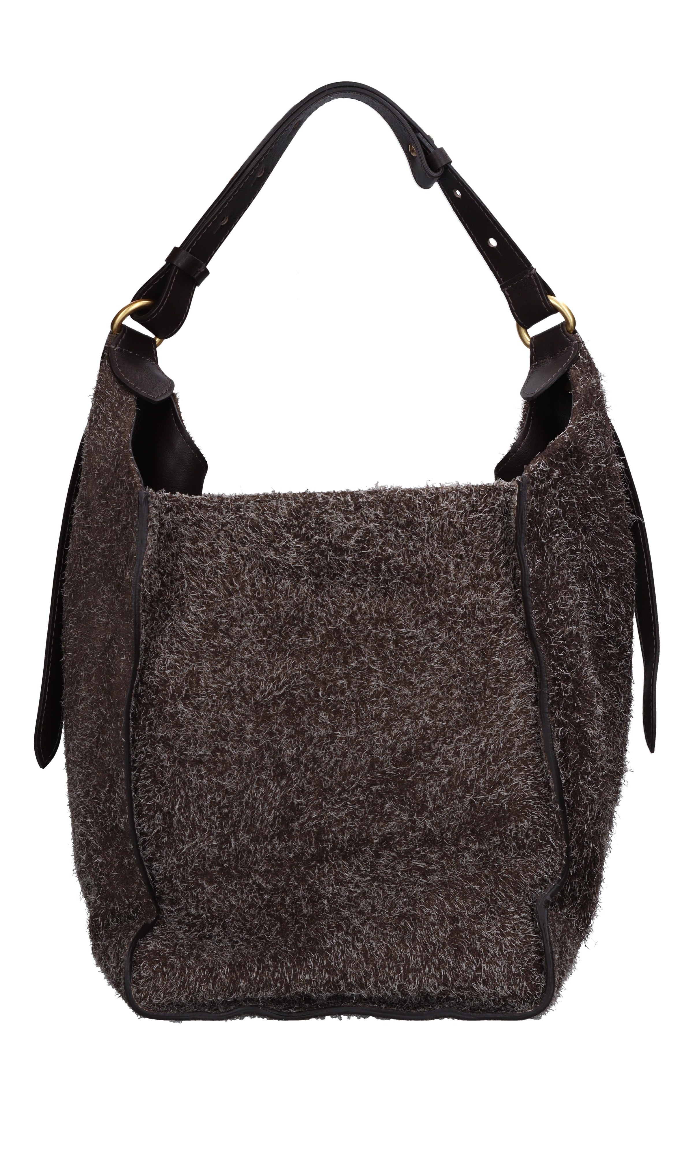 Borsa in camoscio e pelle 