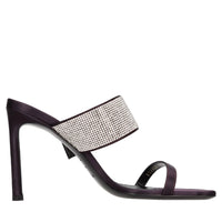 Mules in raso e strass 