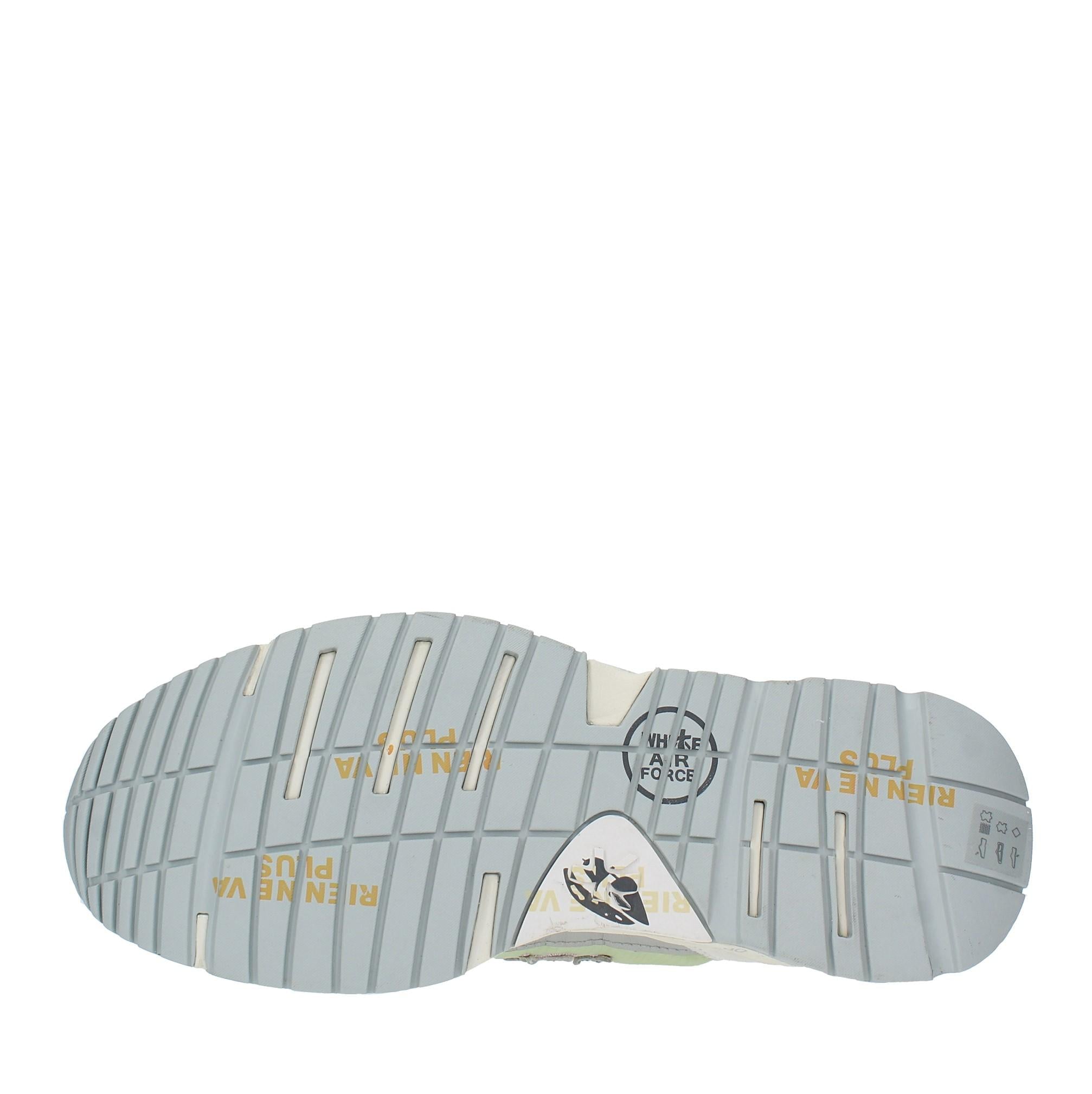 Sneakers in pelle, camoscio e tessuto 