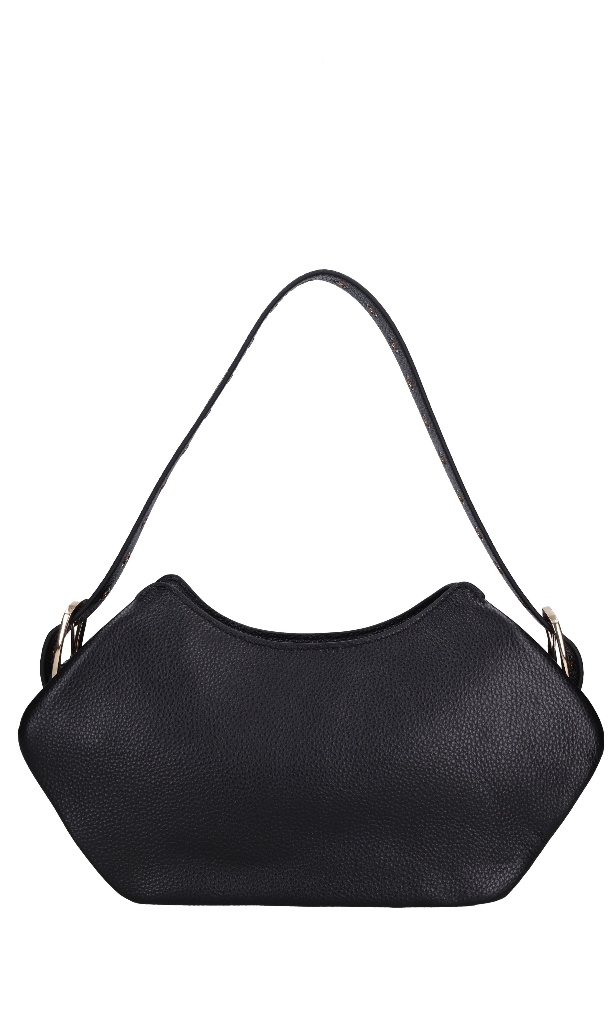 Borsa Rock pocket in pelle martellata 